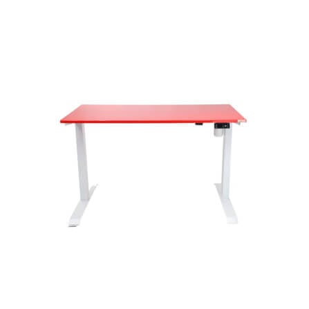 โต๊ะปรับระดับไฟฟ้า หน้าไม้ MDF เคลือบไฮกลอส มอเตอร์ 2 ระดับ LEECO GT-612-SM-RED แดง_0